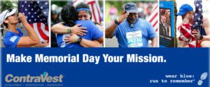 Memorial Day wear blue run to remember