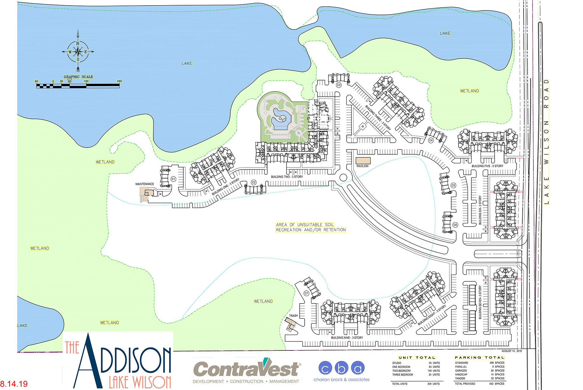 The Addison Lake Wilson site map
