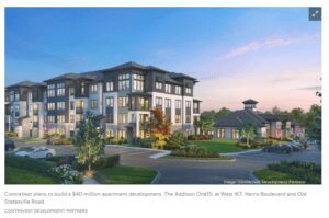 The Addison One15 WT Harris Charlotte Business Journal ContraVest rendering